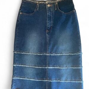 Vintage Denim Midi Skirt